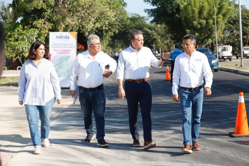 El Ayuntamiento de Mérida refuerza el mejoramiento de vialidades en todo el municipio