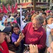 Reaparece Ebrard en cierre de precampaña de Sheinbaun