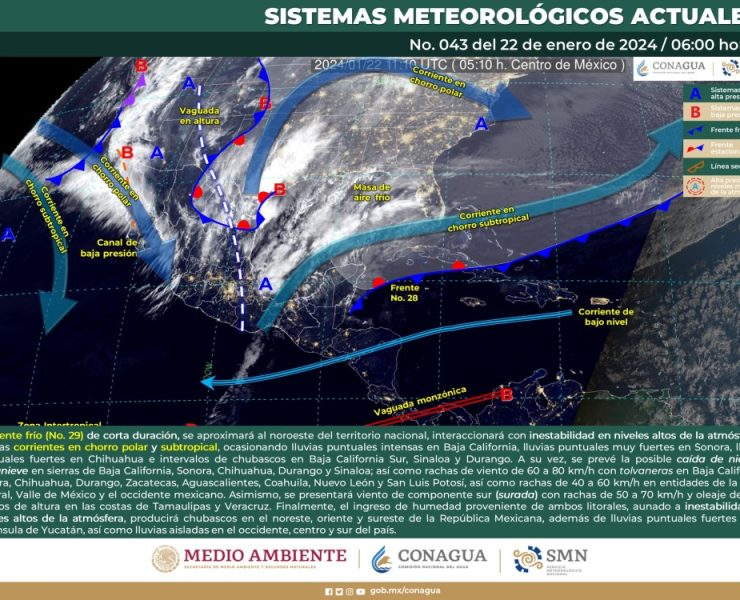El SMN prevé lluvias intensas en Baja California y fuertes en Sonora