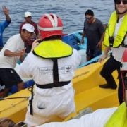 Un crucero logró localizar a 6 pescadores y al perro "canelito" extraviados hace 3 días a una distancia considerable de las costas, a 20 millas de Cabo Catoche