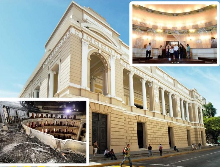 El emblemático teatro, se incendió la tarde del 1 de noviembre de 2022, reabrirá en verano.