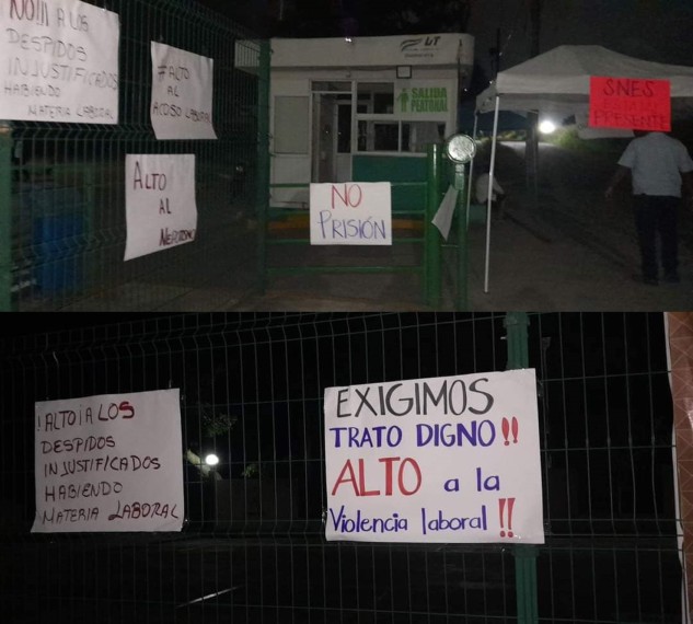 Protestan trabajadores de la Universidad Tecnológica del Usumacinta por despidos injustificados