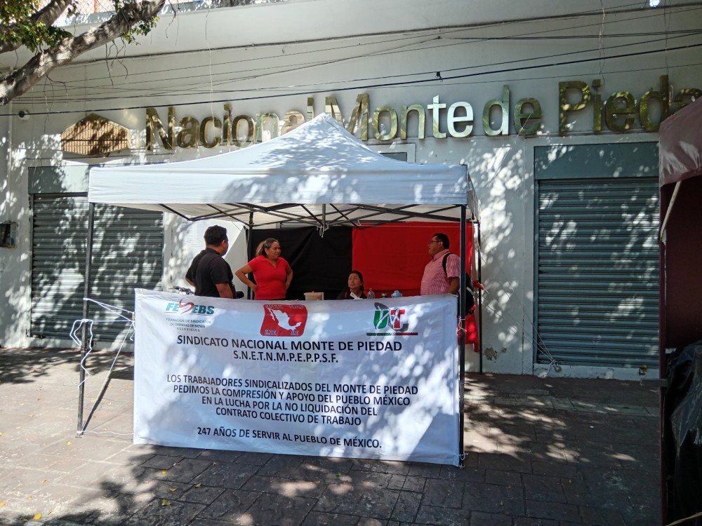 Solo con el aumento salarial se levantará la huelga en Monte de Piedad