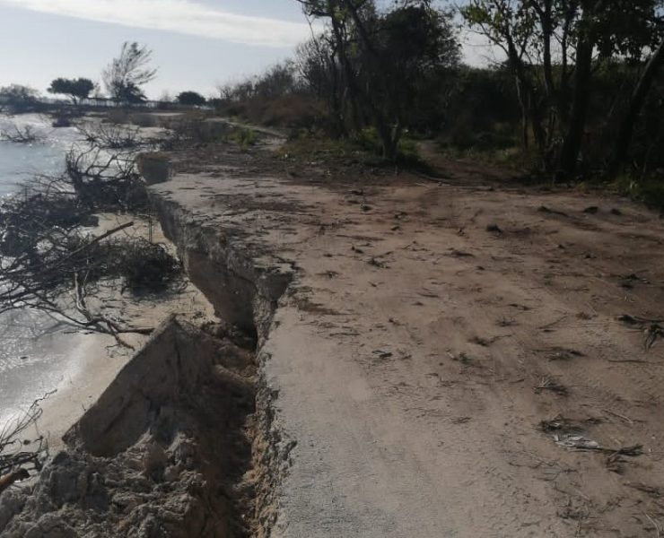 Grave erosión de playa en Punta San Julián