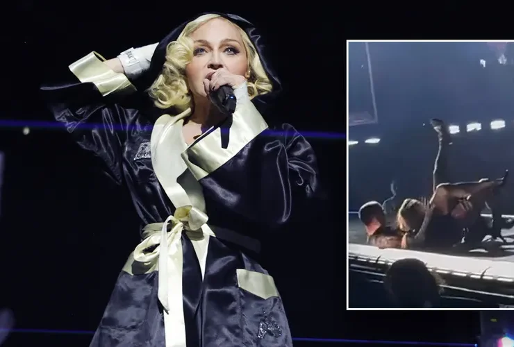 Madonna sufrió tremenda caída en pleno show durante su Celebration Tour
