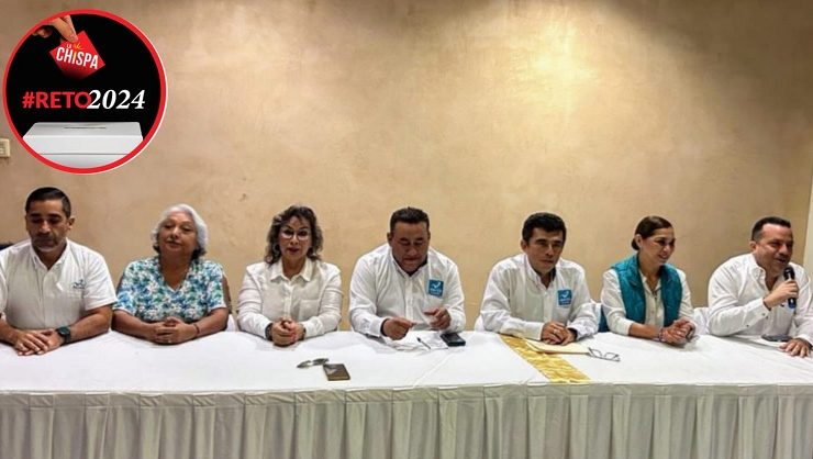 Raúl Sosa Alonzo, presidente del Partido Nueva Alianza anuncia su apoyo a Renán Barrera y Cecilia Patrón