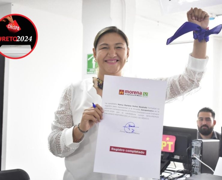 Nancy Núñez se registró como candidata de Morena a la Alcaldía Azcapotzalco