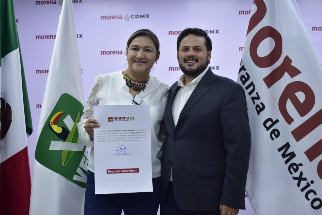 Nancy Núñez formalizó su registro en la sede de Morena