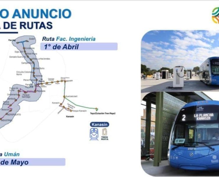 Nuevas rutas del Ie-Tram de La Plancha a la Facultad de Ingeniería y a Umán entrarán en operaciones en abril y mayo