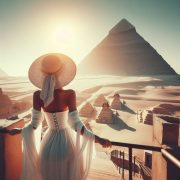 Mujer vio la construcción de las pirámides