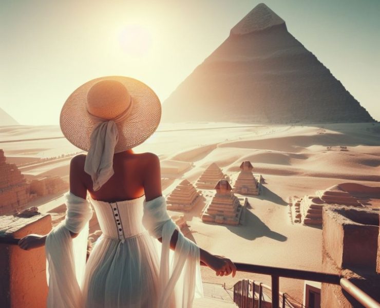 Mujer vio la construcción de las pirámides