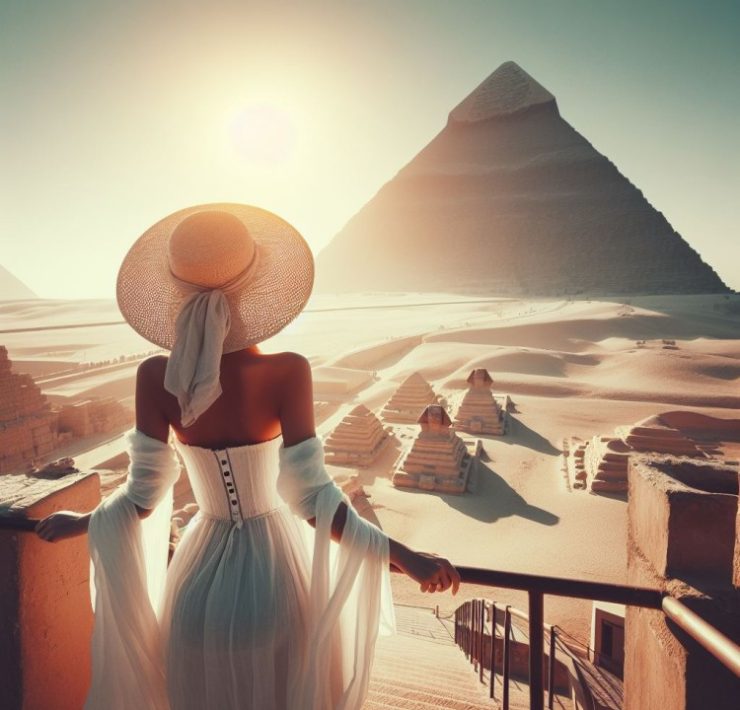 Mujer vio la construcción de las pirámides