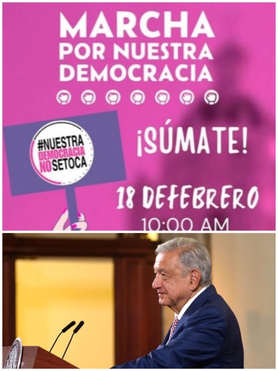 AMLO asegura que la “Marcha por Nuestra Democracia, es para que regrese la corrupción”