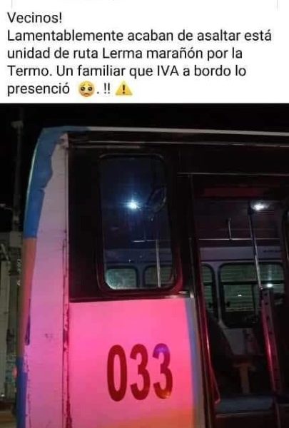 Asaltan a mano armada microbús