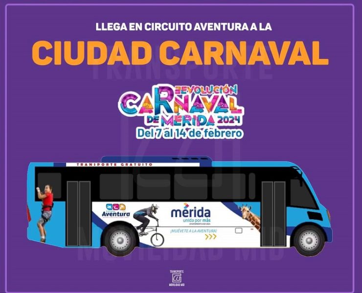 Habrá transporte gratuito y los autobuses partirán de seis sedes distintas en Mérida