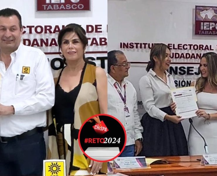 Juan Manuel Fócil y Minés de la Fuente, registrados oficialmente como candidatos a la gubernatura de Tabasco