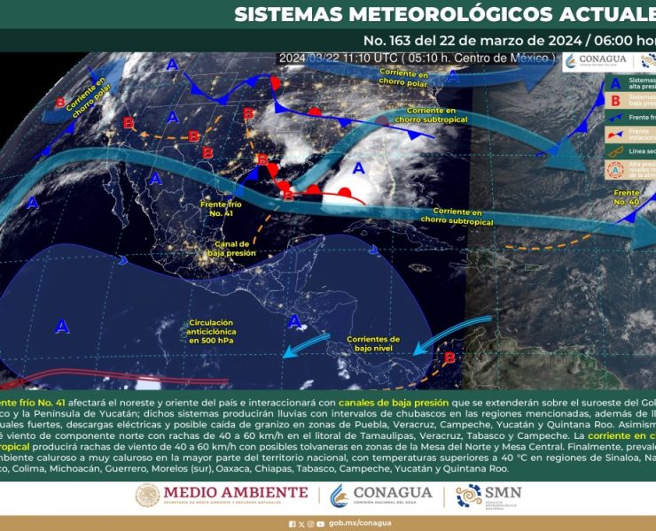 El SMN prevé lluvias en zonas del oriente y península de Yucatán
