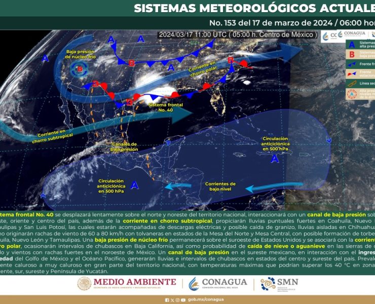 El SMN prevé lluvias fuertes con descargas eléctricas y posible caída de granizo