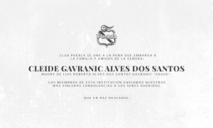 El equipo del Puebla, también le mandó condolencias a Zague, por medio de sus redes sociales.