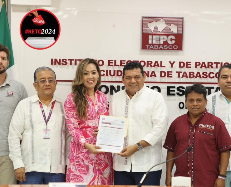 Javier May se registra como candidato a la gubernatura de Tabasco ante el IEPCT