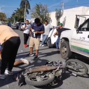 Motociclista resultó seriamente lesionado