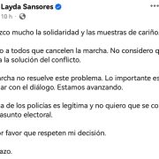 Marcha en respaldo de