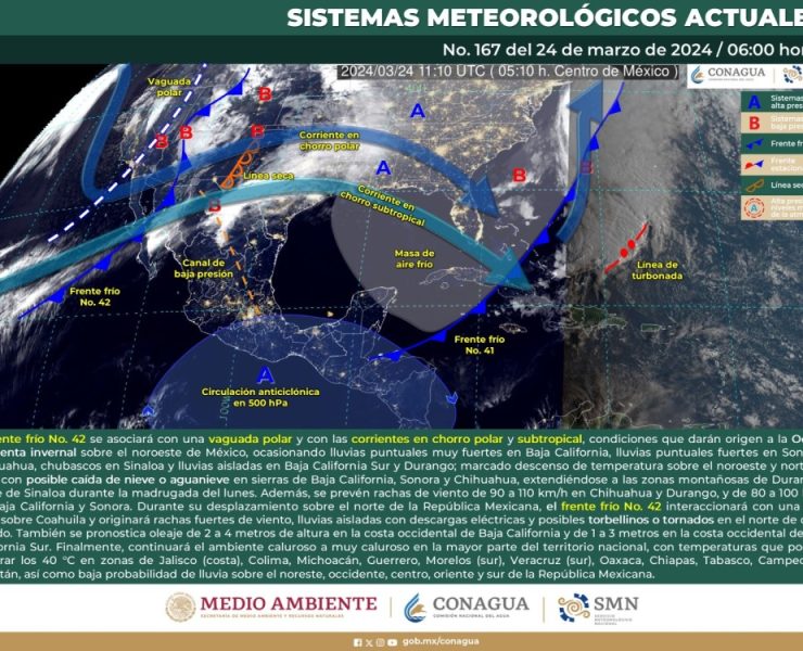 El SMN prevé la formación de la octava tormenta tropical en el norte del país