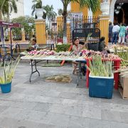 Artesanos comercializaron figuras de palmas en este Domingo de Ramos