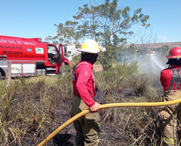 Suman 107 incendios de pastizales en Tabasco en lo que va 2024
