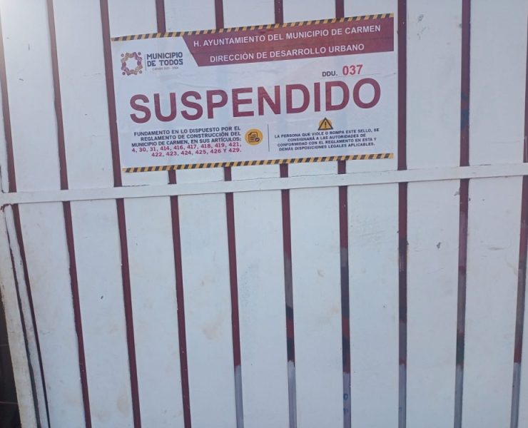 Suspensión de la gasolinera por incumplimiento al proceso de construcción