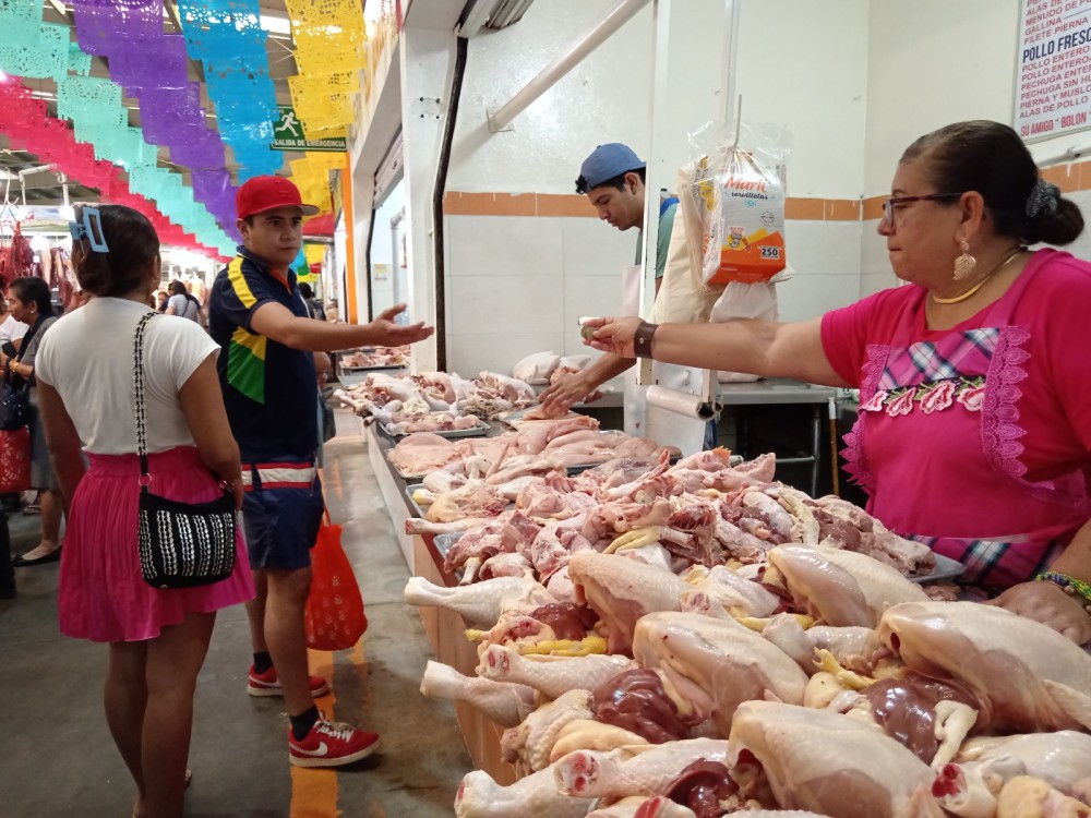 En riesgo la salud de personas que compran pollos al comercio ambulante