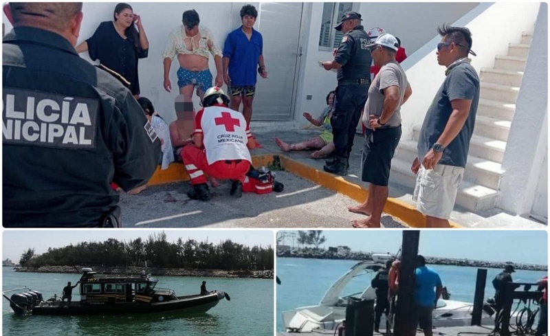 Explosión en un embarcación en Progreso deja 8 lesionados entre ellos menores