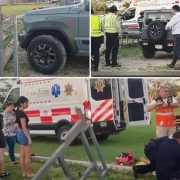 Fuerte accidente Universidad Marista conductora choca en las gradas hay heridos