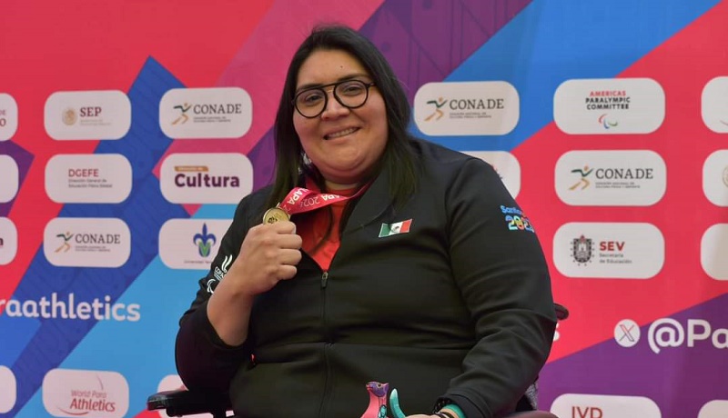 Gilda Cota Vera paratleta yucateca arrasa en el Grand Prix con record mundial y Oro