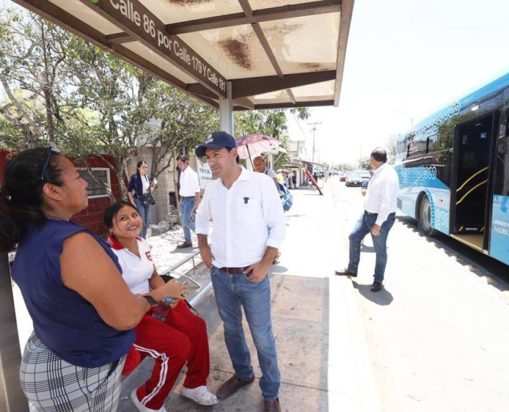 El Gobernador Mauricio Vila Dosal supervisa funcionamiento de rutas del Sistema de Transporte Va y Ven que prestan servicio en el Sur de Mérida
