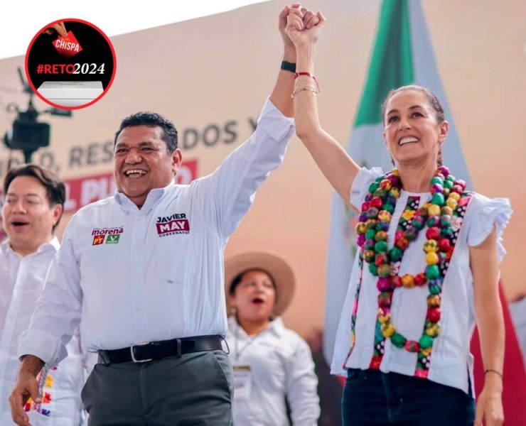 Llama Javier May a ver debate presidencial en plazas públicas de Tabasco