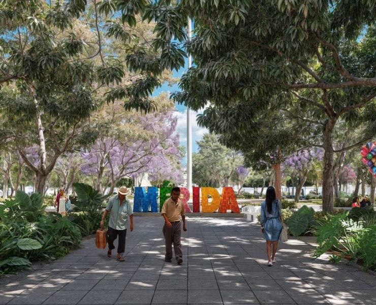 Inician trabajos de intervención a la Plaza Grande de Mérida