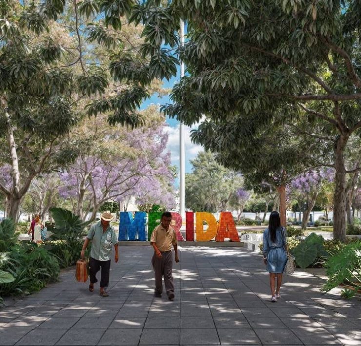 Inician trabajos de intervención a la Plaza Grande de Mérida