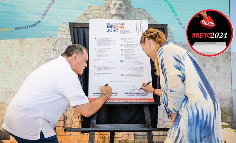 Renán Barrera y Cecilia Patrón Laviada suman esfuerzos y recursos al firmar la Agenda 2050