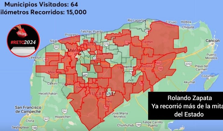 En esta campaña, Rolando Zapata ya recorrió más de la mitad del estado