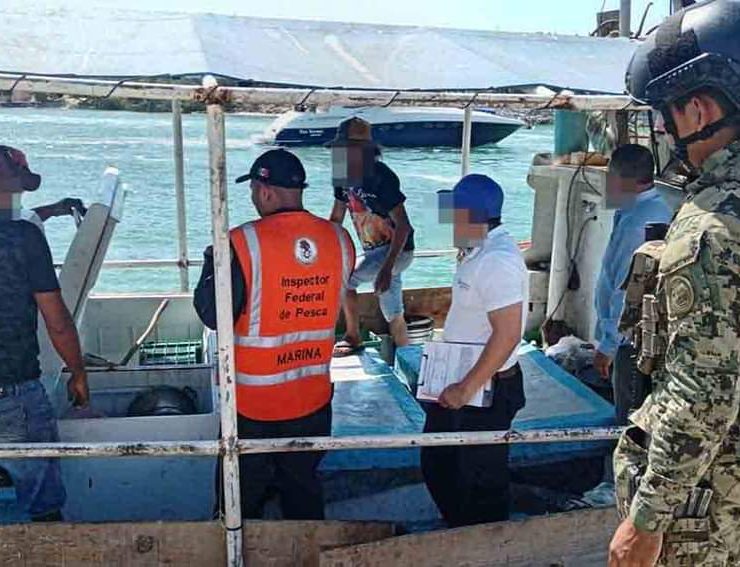 Semar participa en el combate de la pesca ilegal en Yucatán