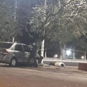 Se estrelló contra un poste