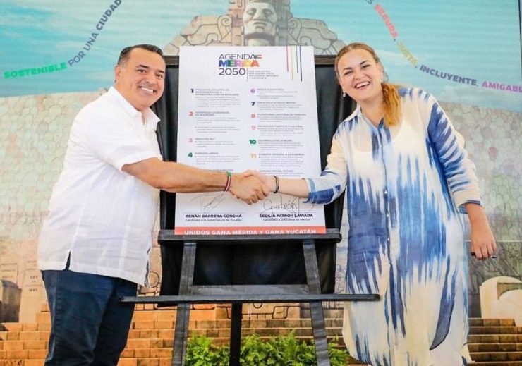 ¡Mérida confía en el PAN! Renán Barrera y Cecilia Patrón firman la agenda Mérida 2050