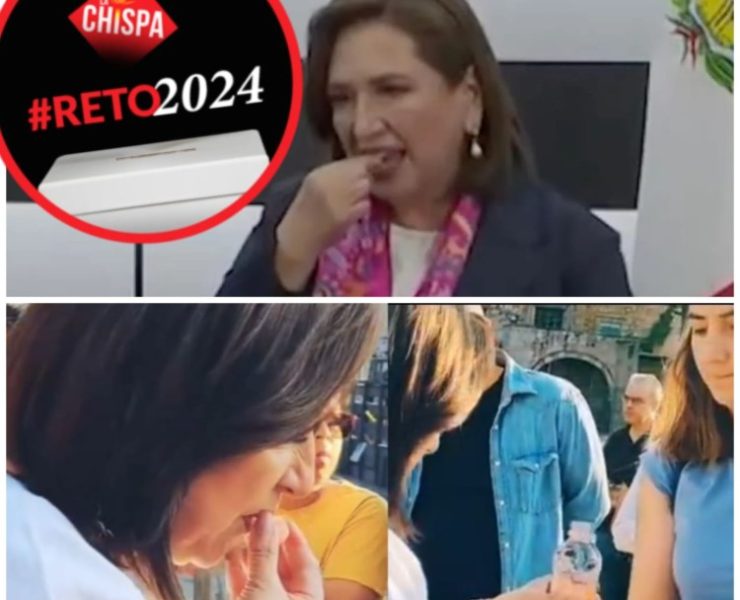 Nueva polémica por el gesto de Xóchitl Gálvez con los chicles durante acto de campaña