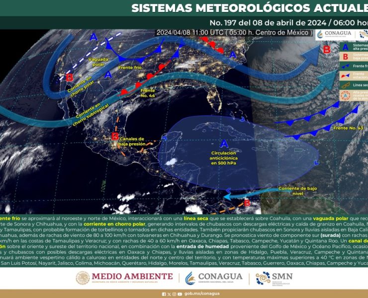 SMN prevé fuertes vientos en el norte y noreste del país