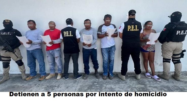 FGE Y SSP detienen a 5 personas de Motul por intento de homicidio