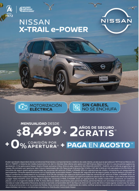 Promoción de mayo Nissan X-trail e-POWER 2024: Descuentos y ofertas