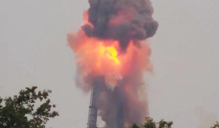 Se registró una explosión en SpaceX