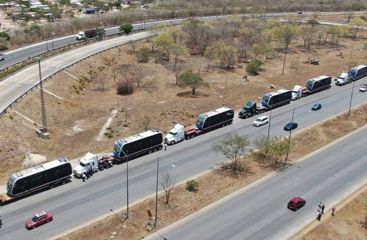 Llegaron 6 nuevos autobuses del Ie-Tram desde España