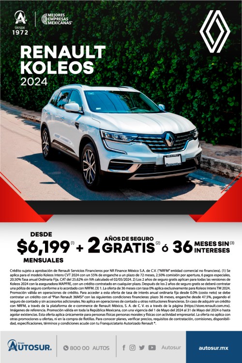 Promoción de mayo 2024 Renault Koleos